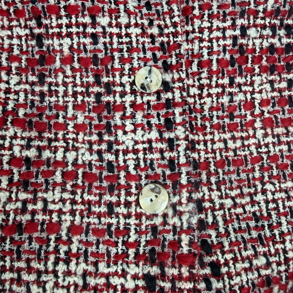 Austin Reed Red and White Tweed Blazer - Picture 3 of 5